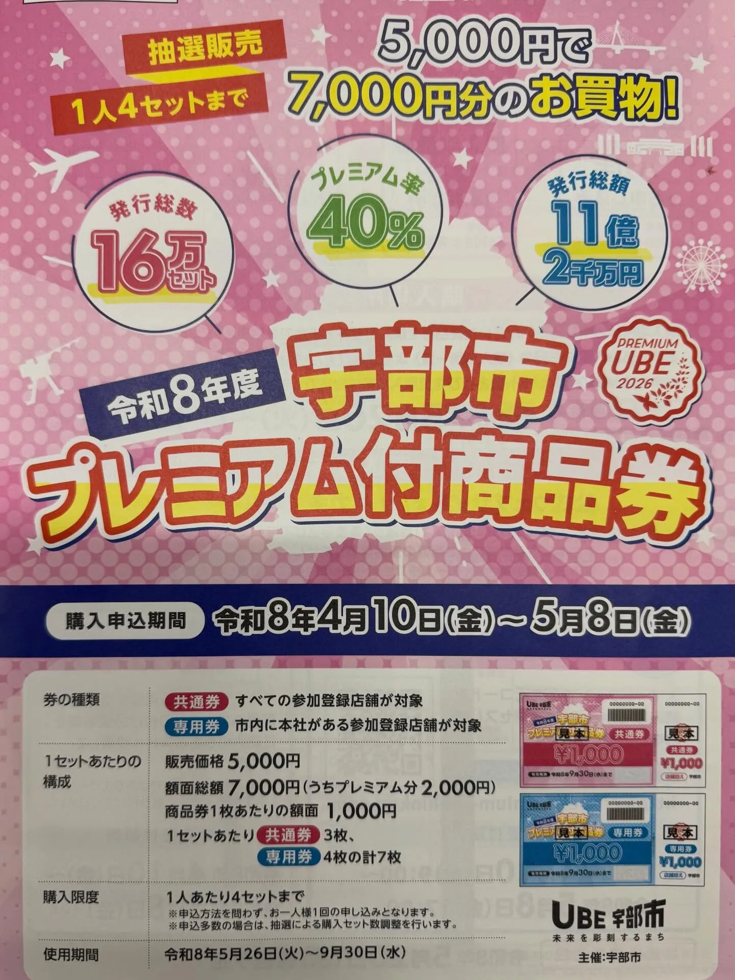 【宇部市プレミアム商品券】